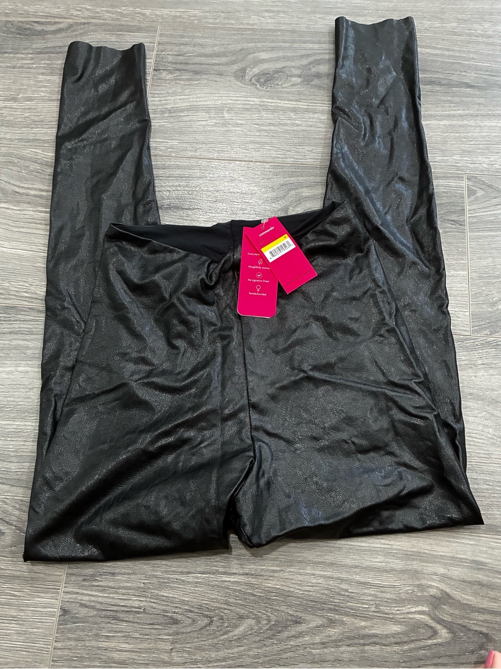 Commando Black Faux Leather Leggings Medium